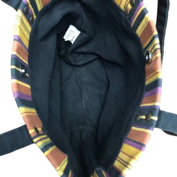 Lot of 3 Longaberger 2 Lunch Totes 1 Matching Clutch Fabric Lined Stripes VGC - Picture 7 of 11